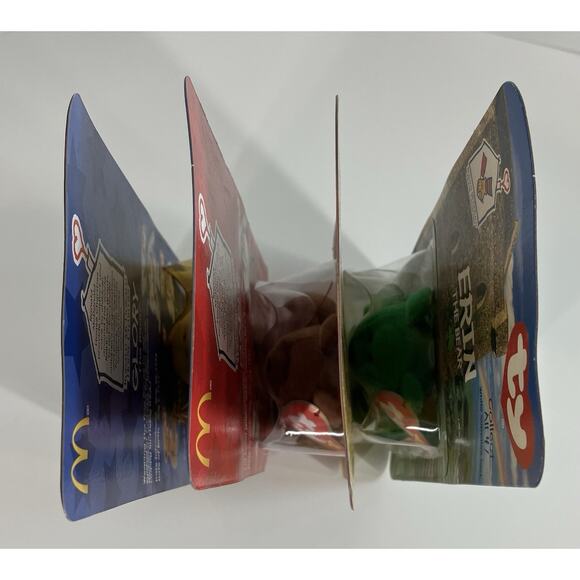 McDonald’s Happy Meal Ty Beanie Babies 1999 International Bear Bundle (4pcs) - Picture 11 of 13